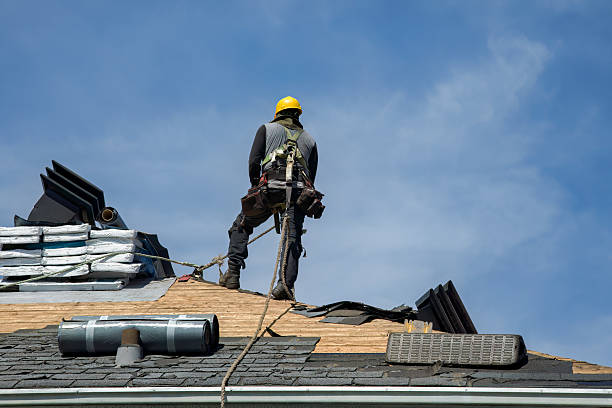 Professional Roof Replacement technician working in Tafton, PA